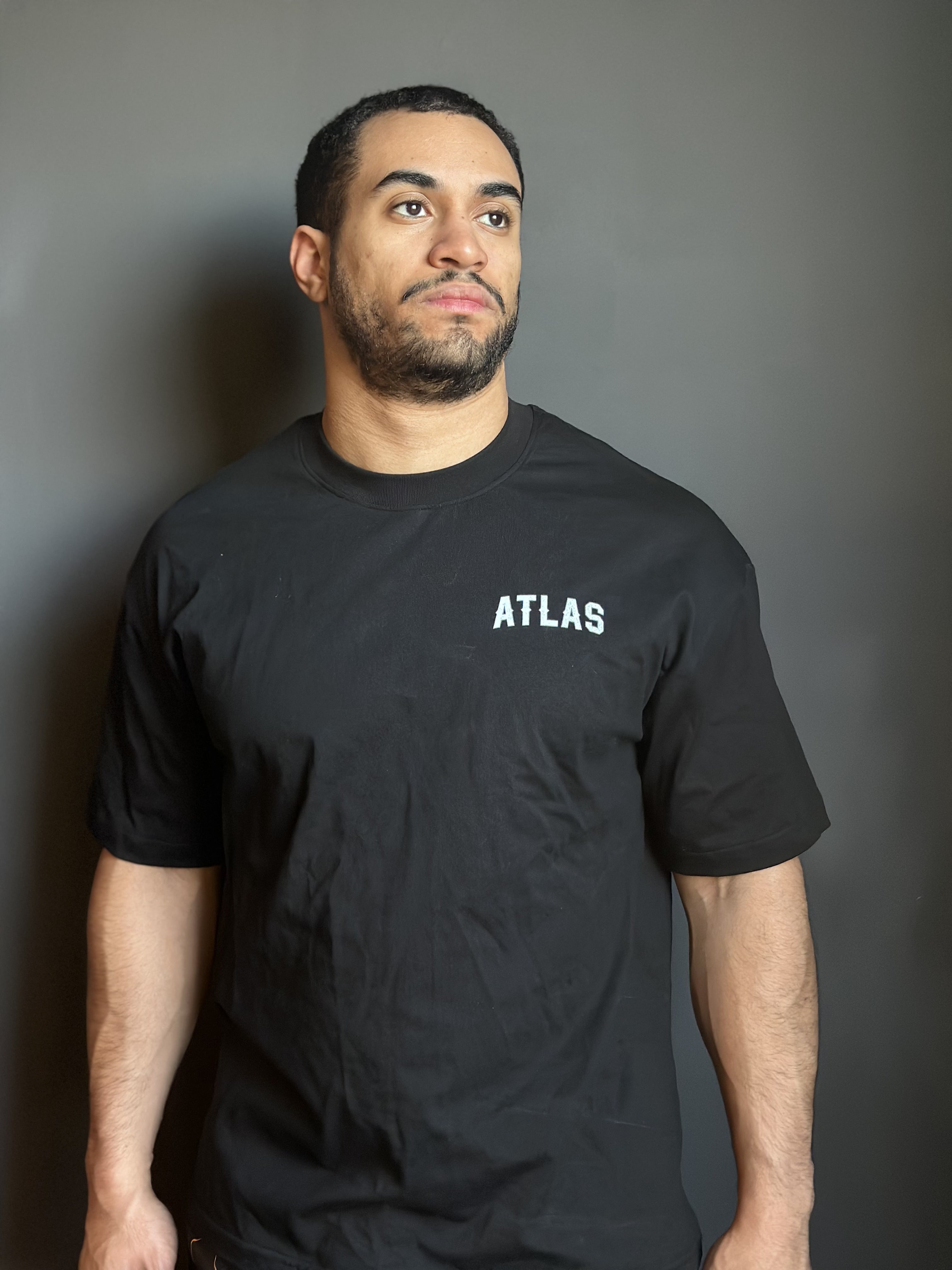 Atlas Lifting Co Atlas pump cover back view — premium gym apparel