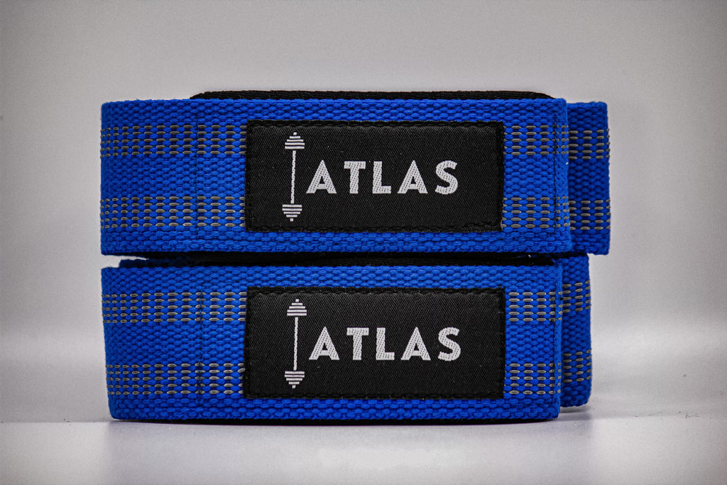 Weightlifting straps used for deadlifts, shrugs, pull-ups, and other pulling exercises. Weightlifting straps help maintain grip strength while performing heavy exercises and build forearm strength.